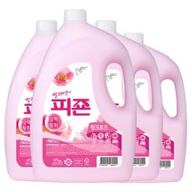 피죤 레귤러 섬유유연제 핑크로즈 본품, 3.1L, 4개